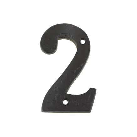 Zoo Hardware Numeral - No. 2 - 4" - Black