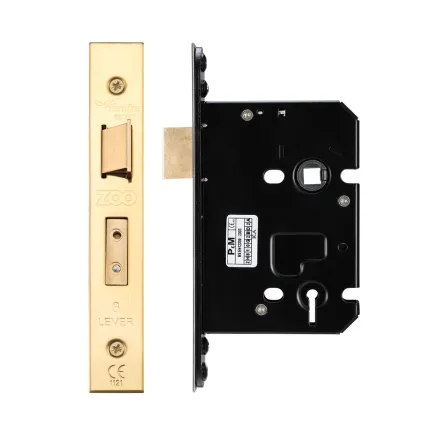 Zoo Hardware 3 Lever Sash Lock - 76mm C/W PVD Forend and Strike