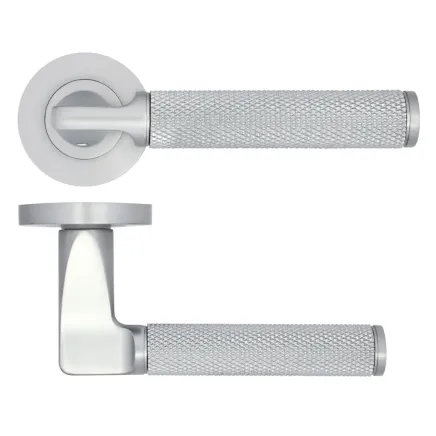 Zoo Hardware Bilbao lever on rose - Satin Chrome