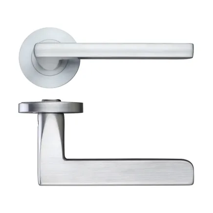 Zoo Hardware Venice lever on round rose - Satin Chrome