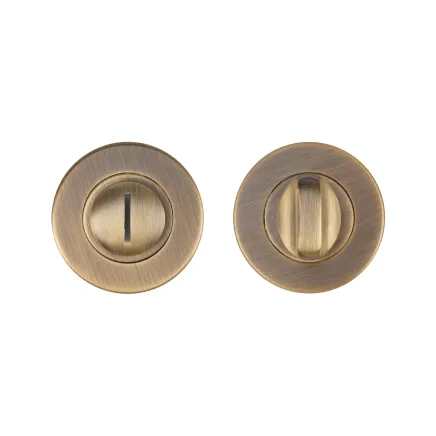 Zoo Hardware Thumb Turn and Release complete with escutcheons & 5mm Spindle - Grade 201 - Antique Brass