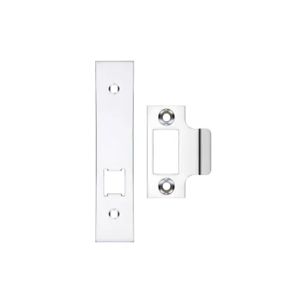 Zoo Hardware Spare Acc Pk for UK Horizontal Locks - *BLANK* - Contains Forend, Strike and Fixing Screws (Latch Version) - Chrome
