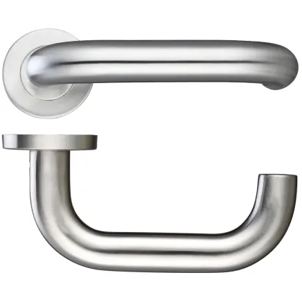 Zoo Hardware 22mm Return to Door Lever - Push On Rose - Stainless Steel