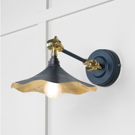 Smooth Brass Flora Wall Light in Dusk