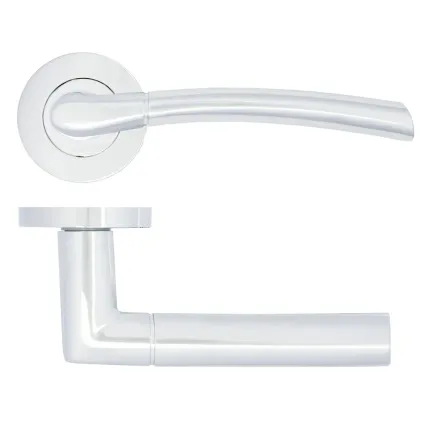 Zoo Hardware Andorra lever on rose - Polished Chrome