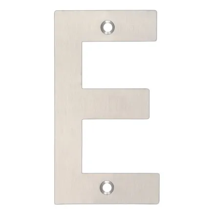 Zoo Hardware Letter - E - 75mm - Satin Stainless
