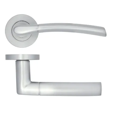 Zoo Hardware Andorra lever on rose - Satin Chrome