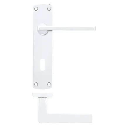 Zoo Hardware Leon lever on lock backplate - Polished Chrome