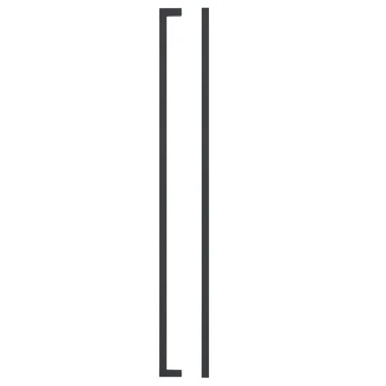 Zoo Hardware Square Block Cabinet handle 448mm CTC Matt Black Finish