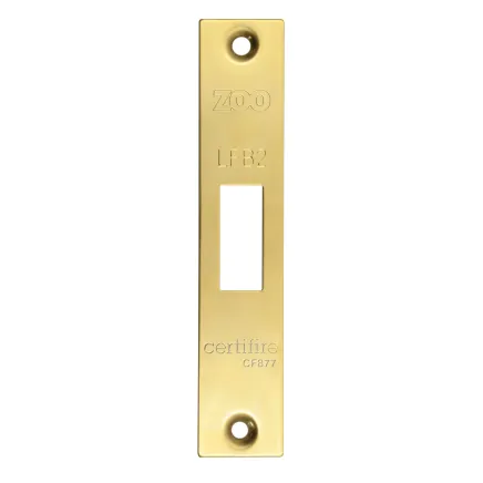 Zoo Hardware Square Forend, Strike and Escutcheon Pack t/s ZFB02 Fire Brigade Lock - Polished Brass
