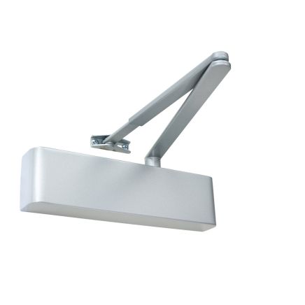 Rutland TS.9205 Door Closer c/w Semi-Radius Cover, Flatbar Armset, Silver
