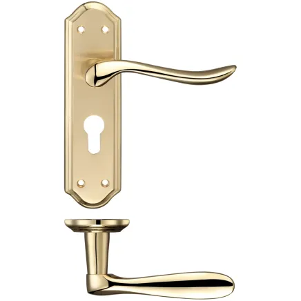 Zoo Hardware Lincoln Lever Euro Lock (47.5mm c/c) Furniture 180 x 48mm - Satin