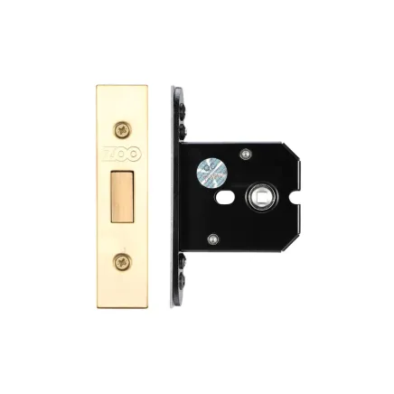 Zoo Hardware Flat Dead lock - 64mm C/W PVD Forend and Strike