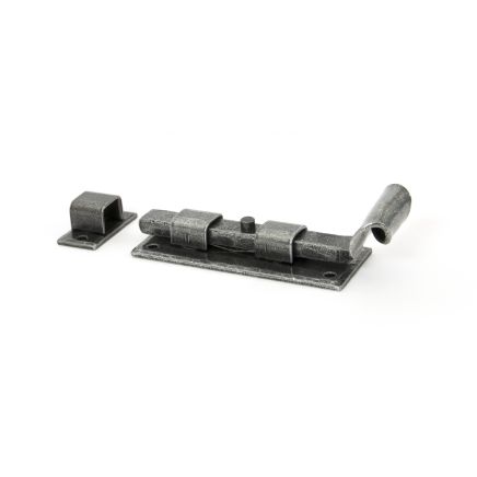 Pewter 4" Straight Door Bolt