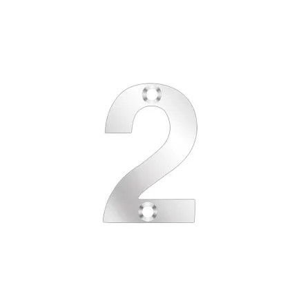 Zoo Hardware Numerals - 50mm - Stainless Steel