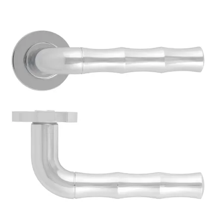 Zoo Hardware Vasco Lever On Round Rose - Polished Chrome
