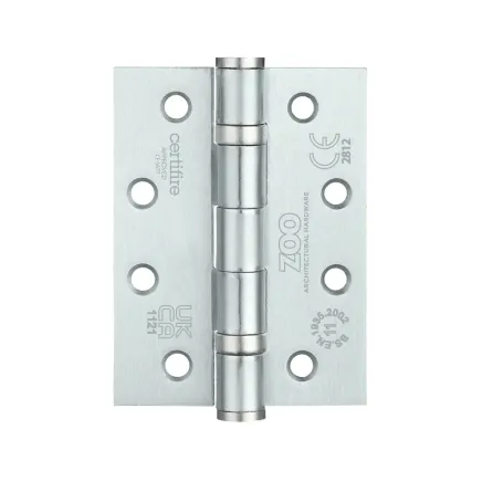 Zoo Hardware Ball Bearing Hinge - Steel 102 x 76 x 3mm - Satin Chrome