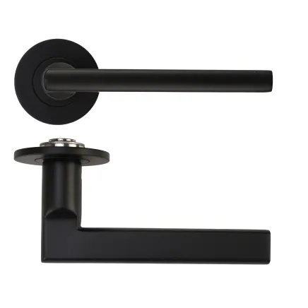 Zoo Hardware Varese Lever on 4mm Round Slim Sprung Rose - Black