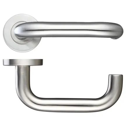 Zoo Hardware 19mm Return to Door Lever - Push On Rose - 52mm Rose - Grade 201 - Satin Stainless