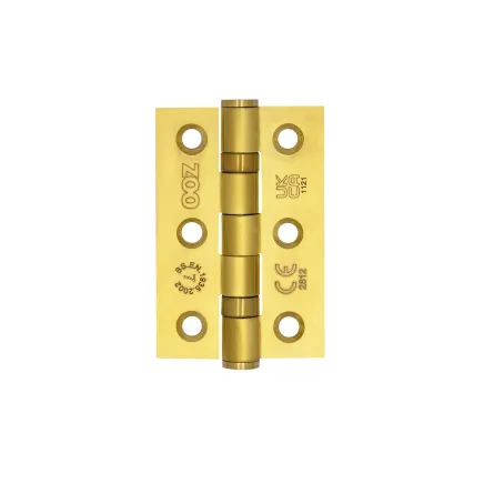 Zoo Hardware Stainless Steel Door Hinge UKCA/CE - Favo Satin Brass