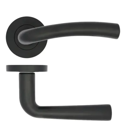 Zoo Hardware Seville lever on rose - Matt Black