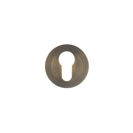 Zoo Hardware Euro Profile Escutcheon - Antique Brass