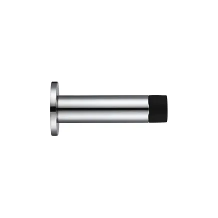 Zoo Hardware Door Stop - Cylinder c/w Rose 70mm - Polished Chrome