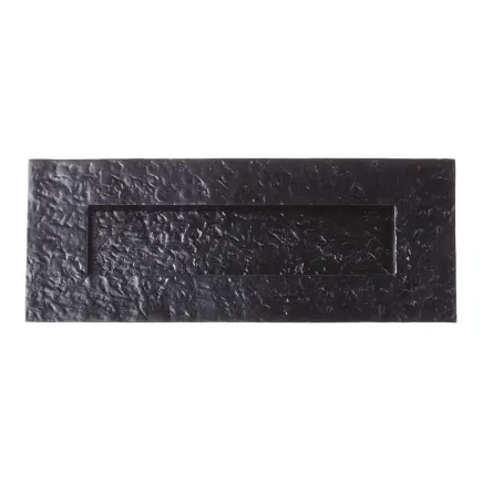 Zoo Hardware Traditional Plain Letter Plate - 10" x 4" / 195x45mm aperture - Black