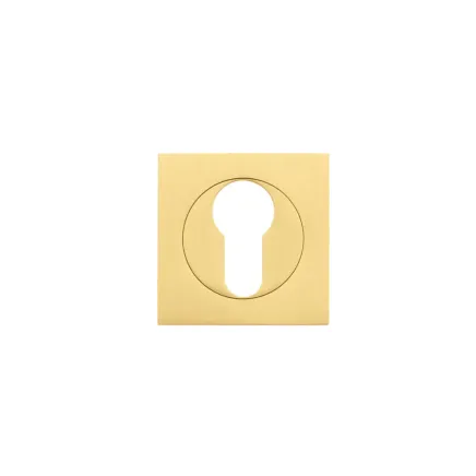 Zoo Hardware Square euro profile escutcheon - Favo Satin Brass