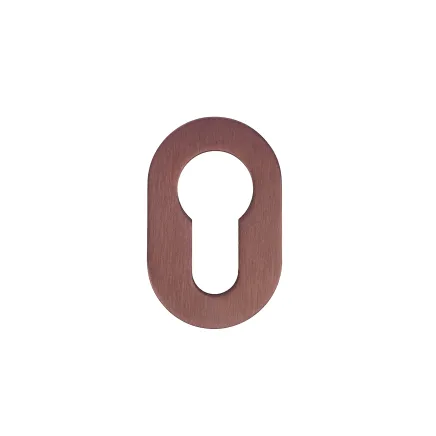 Zoo Hardware Euro Profile Escutcheon - Rosso Mini - 50 x 32 x 3 - PVD Bronze