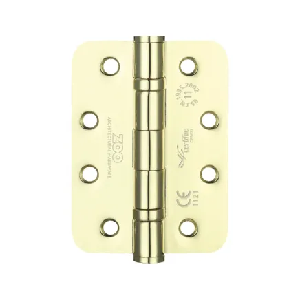 Zoo Hardware Ball Bearing Hinge - Steel 102 x 76 x 3mm - Radius - Electro Brass