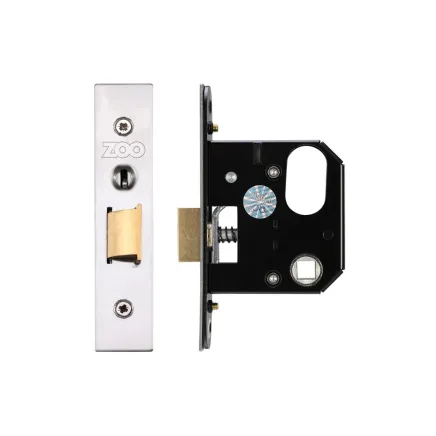 Zoo Hardware Replacement Nightlatch - 64mm c/w PVD Forend and Strike - Satin Stainless