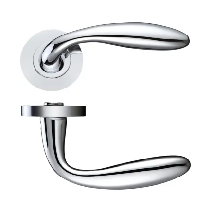Zoo Hardware Verona lever on round rose - Polished Chrome
