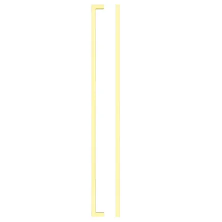 Zoo Hardware Square Block Cabinet handle 448mm CTC Brushed Gold Finish
