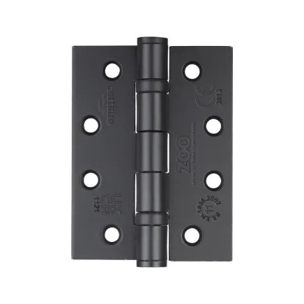 Zoo Hardware Ball Bearing Hinge - Steel 102 x 76 x 3mm - Powder Coat Black