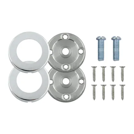 Zoo Hardware Rose Pack - 2 x Push on Roses - Suitable for SS304 19mm, 22mm and 30mm - Polished - Stainless Steel