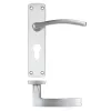 Zoo Hardware Toledo lever on euro backplate - Satin Chrome