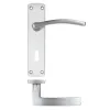 Zoo Hardware Toledo lever on lock backplate - Satin Chrome