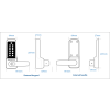 Borg BL7701 SS ECP - Heavy Duty, High Traffic - Easicode Pro Flat Bar Lever Handle Keypad With Sfic Key Override & Flat Bar Inside Handle, Stainless Steel (SS) Finish