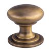 Victorian Cupboard Knob 50mm - Antique Brass