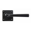 Padstow Lever Handle on Square Rose - Flat Black