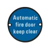 Zoo Hardware Automatic Fire Door Keep Clear - 76mm dia - Black
