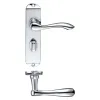 Zoo Hardware Project Arundel lever on bathroom backplate - 175mm x 42mm - Polished Chrome