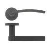 Zoo Hardware Adria lever on round rose - Oscuro Matt Black