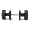 Matt Black Brompton Mortice/Rim Knob Set (Square)