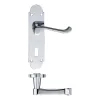 Zoo Hardware Project Oxford lever on lock backplate - 168mm x 42mm - Polished Chrome