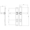 Padstow Flat Black Multipoint Handle (Patio - Unsprung)  - Flat Black