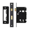 Zoo Hardware 3 Lever Sash Lock 2.5" - smaller case - Powder Coat Black