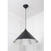Hammered Nickel Hockley Pendant in Elan Black