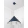 Hammered Nickel Hockley Pendant in Dusk